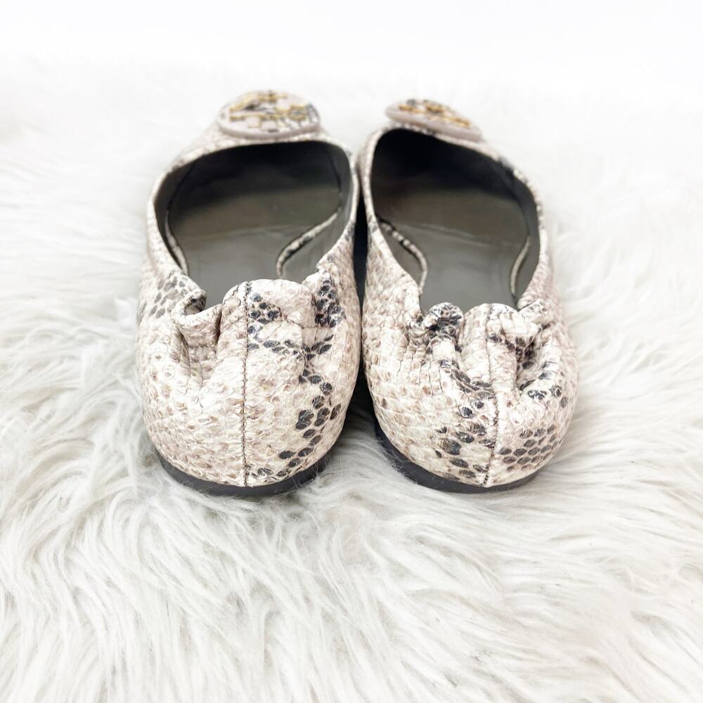 Tory Burch 7m Womens Python Snake Print Leather R… - image 3